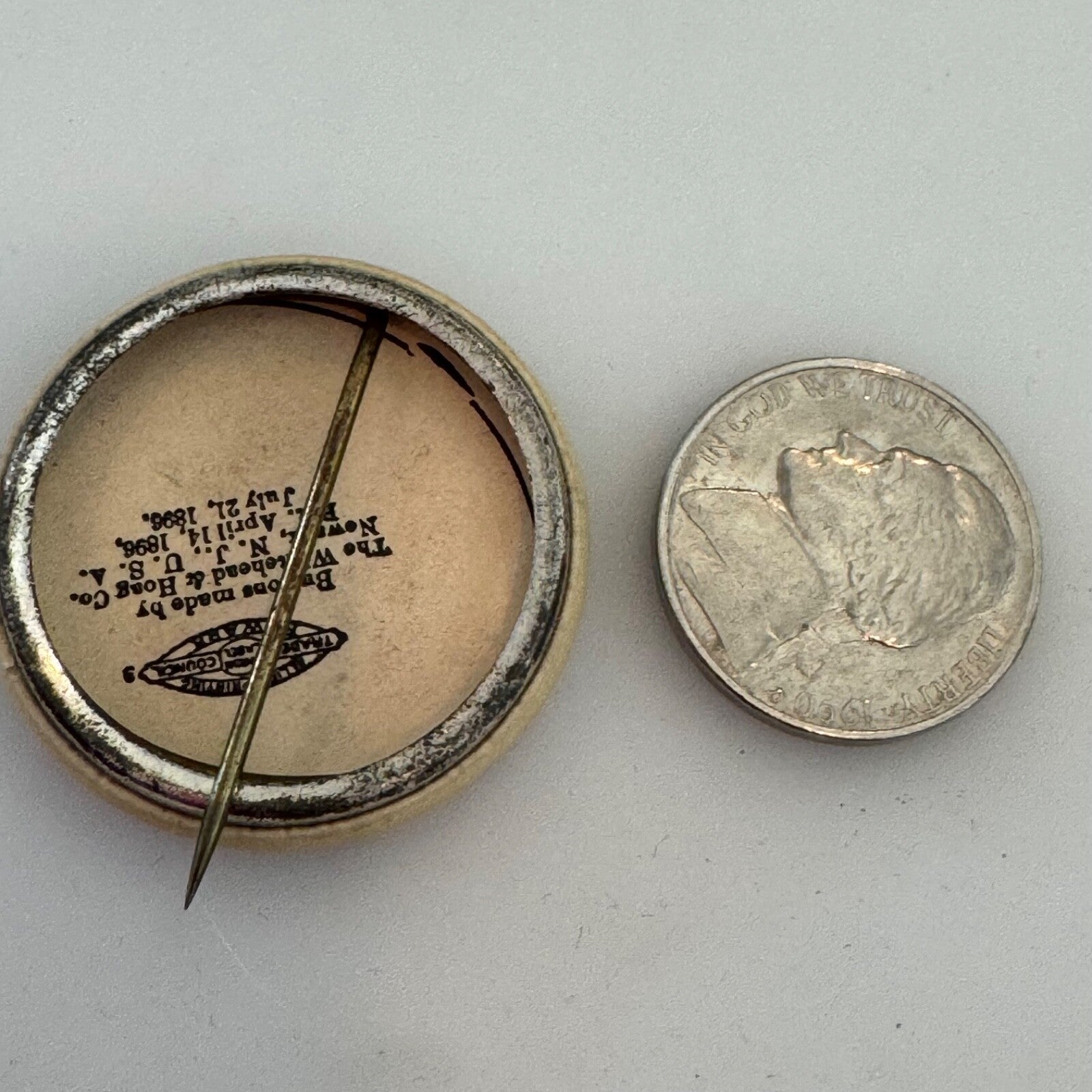 1908 Rochester Past Regents Assn Baby To Be Christened Pin VMC ROYAL ARCANUM