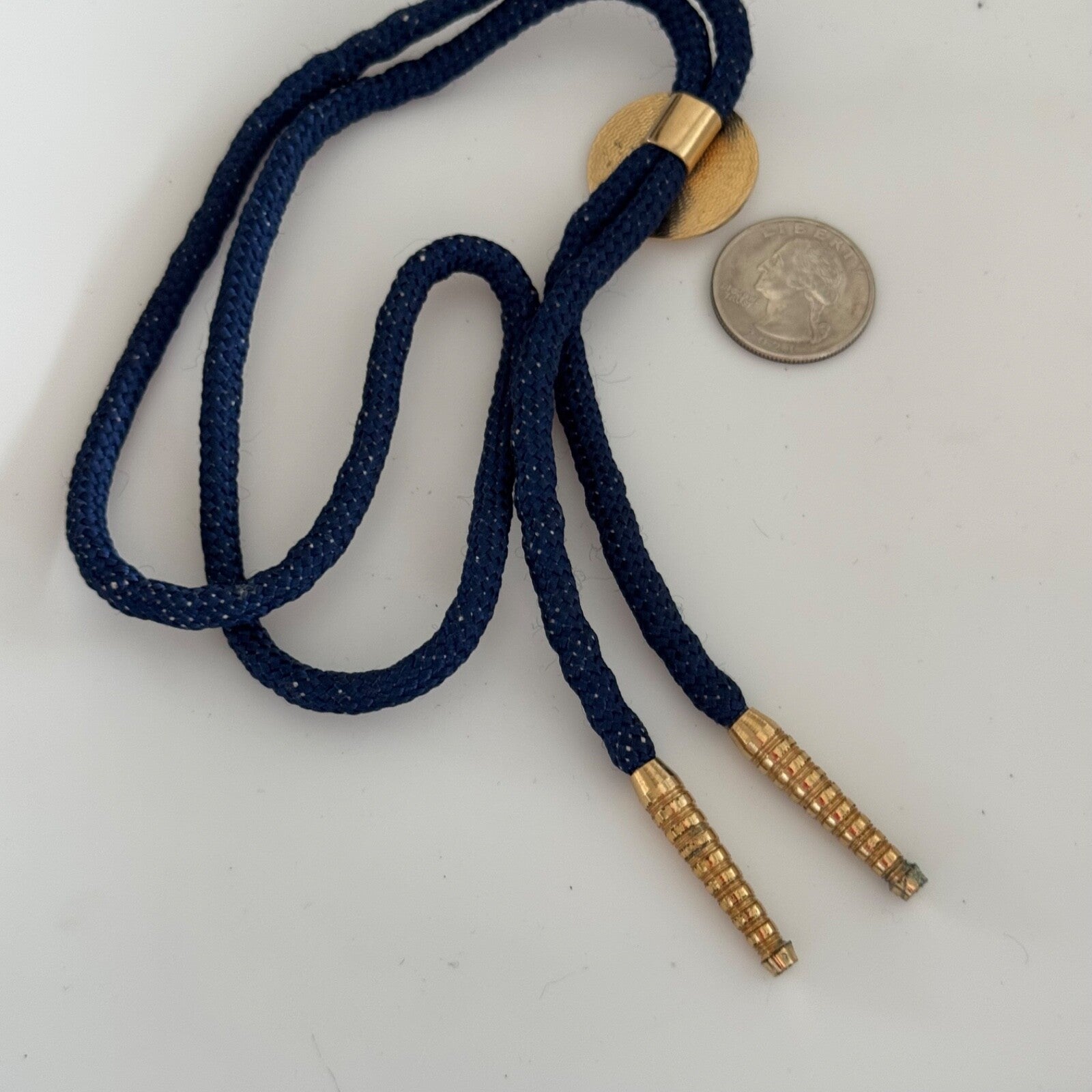 Vintage Loyal Order of Moose Bolo Tie Gold Tone LOOM Jeweled Eye