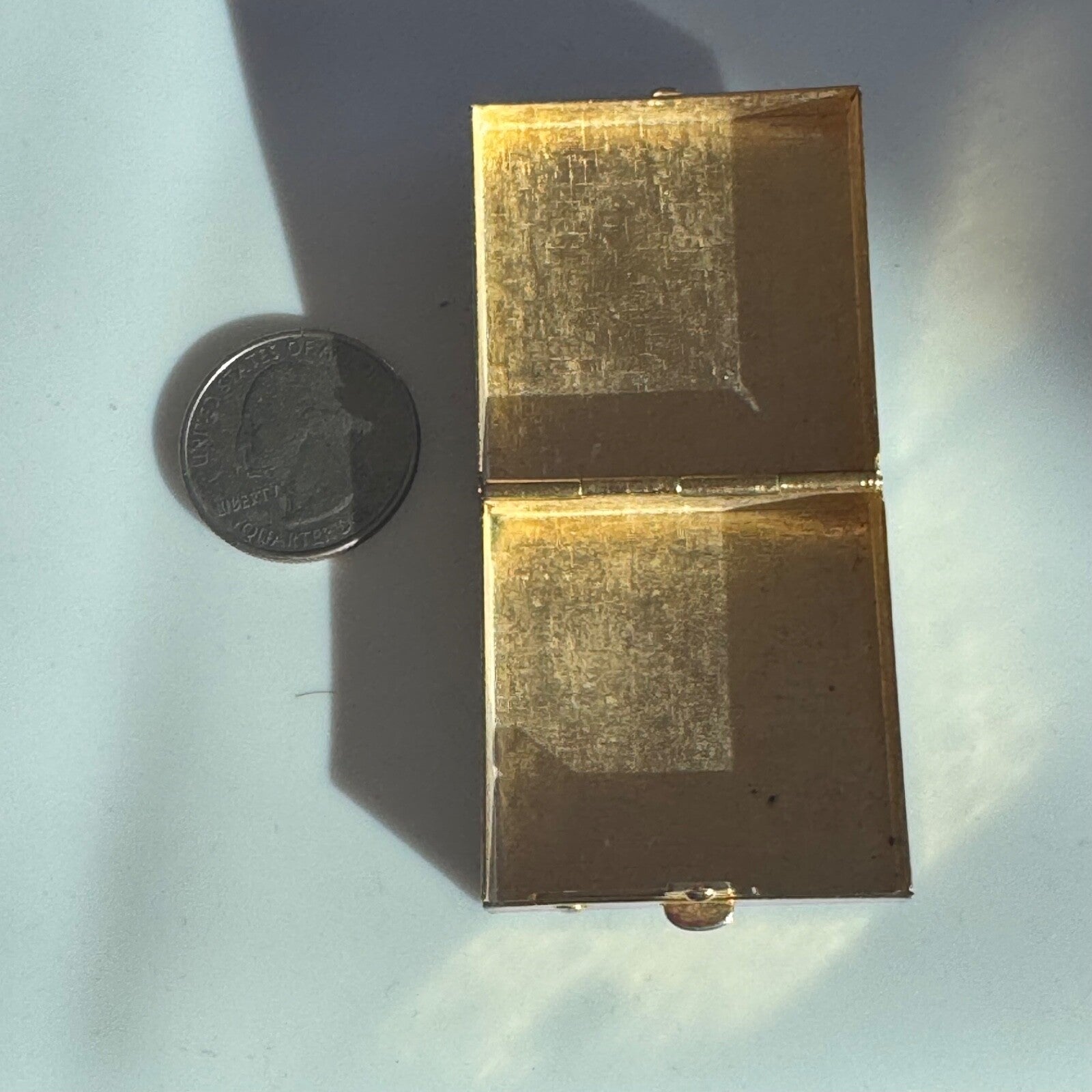 Vintage Emblem Club Hinged Trinket Pill Box Gold Tone Elks BPOE