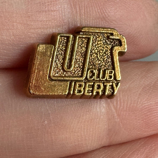 Liberty University Club Gold Tone Tie Tack Lapel Pin