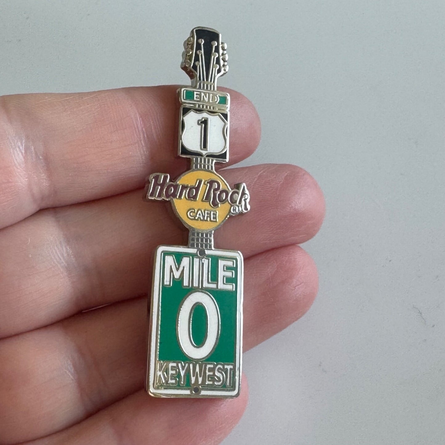 Hard Rock Cafe Key West Mile 0 Sign Lapel Pin