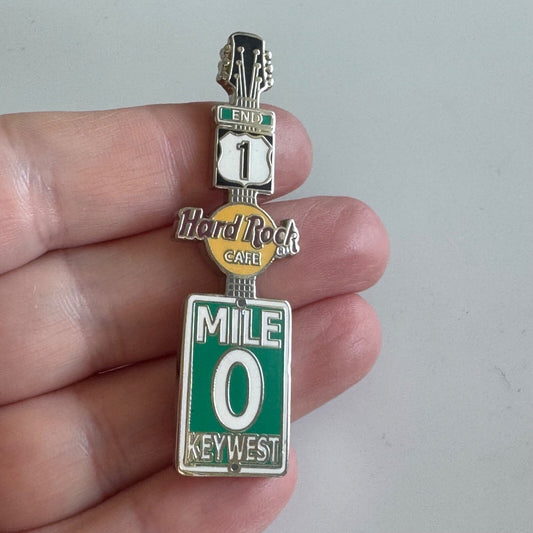 Hard Rock Cafe Key West Mile 0 Sign Lapel Pin