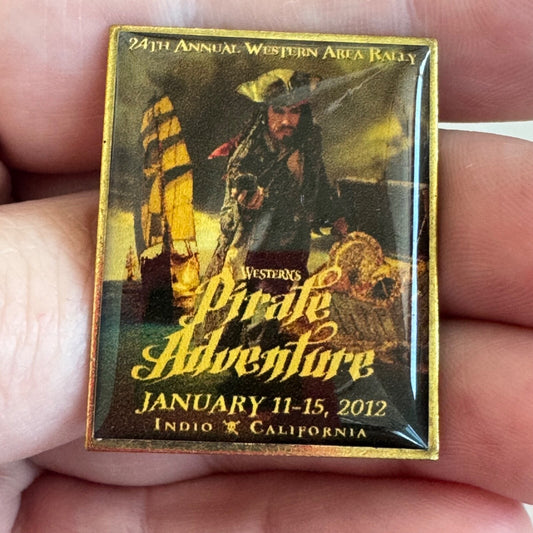 2012 24th Annual Western Area Rally Pirate Adventure Indio California Pin