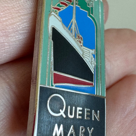 Vintage Queen Mary Art Deco Cruise Ship Lapel Pin Cunard