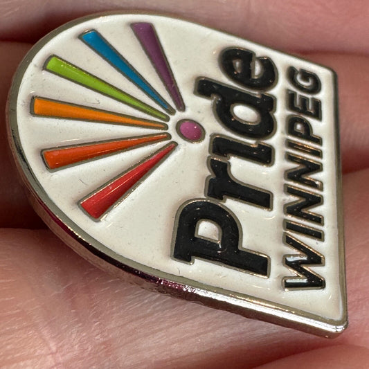 Winnipeg Canada Pride LGBTQ Enamel Rainbow Lapel Pin
