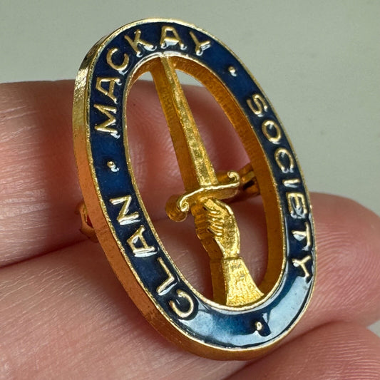 Vintage Clan Mackay Society Lapel Pin Scotland Scottish
