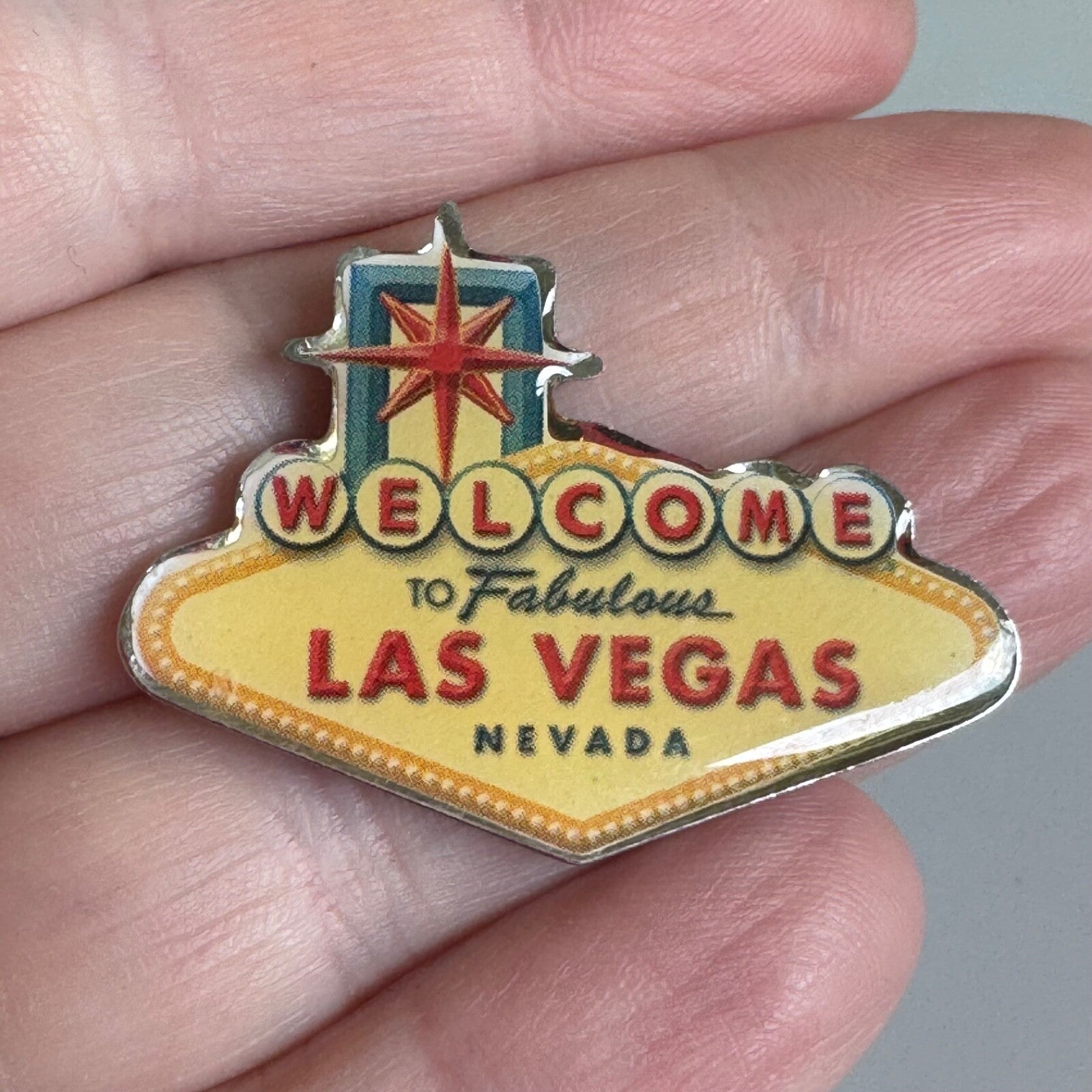 Welcome to Fabulous Las Vegas Sign Enamel Pin – Iconic Nevada Souvenir