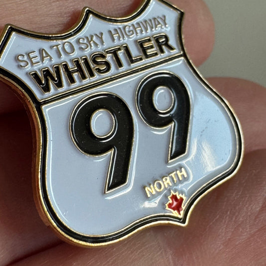 Sea to Sky Highway Whistler 99 North Route Shield Pin – Canada Ski Skiing