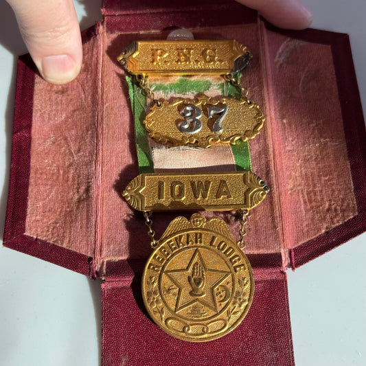 Daughters of REBEKAH IOWA ASSEMBLY MEDAL PAST NOBLE GRAND LODGE 37 Pin IOOF