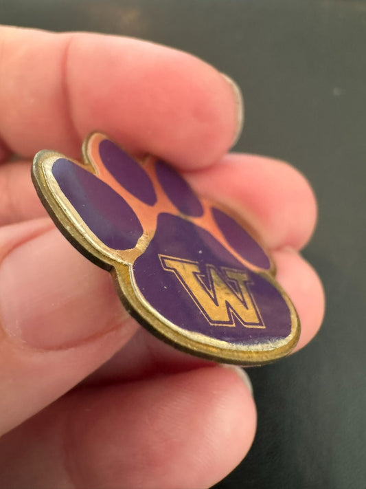 Vintage University of Washington Huskies Paw Pin UW