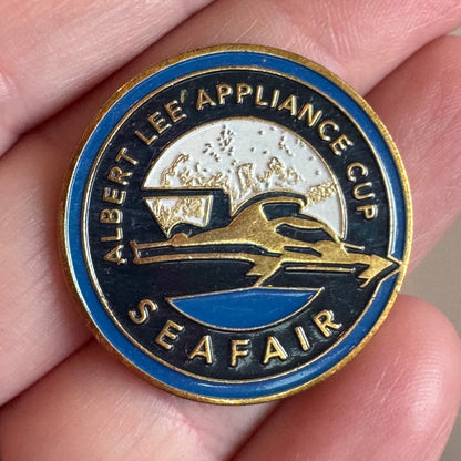 Vintage Albert Lee Appliance Cup Seafair Lapel Pin Seattle Washington