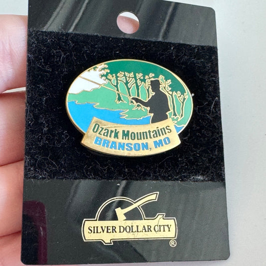 Ozark Mountains Lapel Pin – Branson, Missouri Silver Dollar City
