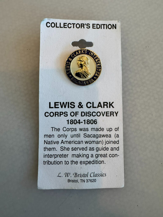 Vintage Lewis and Clark Sacagawea Corps of Discovery Lapel Pin