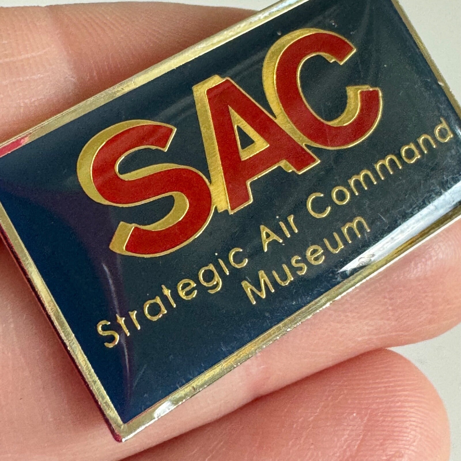 Vintage Strategic Air Command Museum Lapel Pin Nebraska SAC RARE