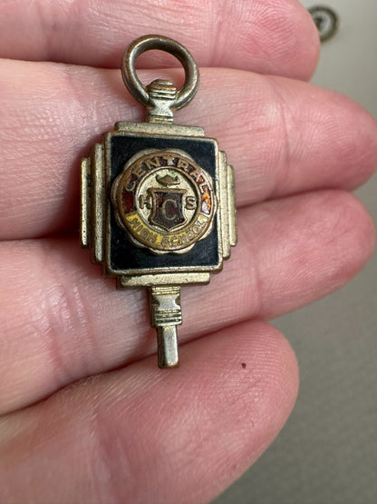 Vintage Central High School Charm Key Pendant Evansville Indiana Bears