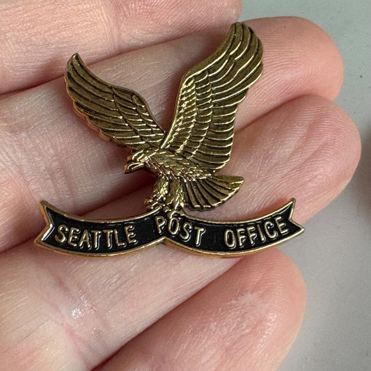 Vintage Seattle Post Office Eagle Pin USPS Mail Carrier Badge