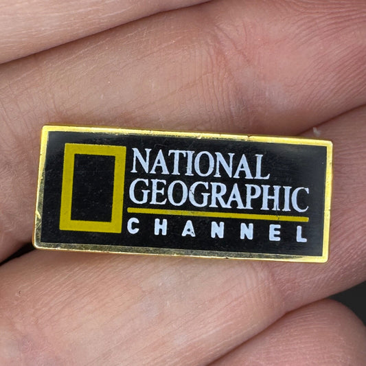 Vintage National Geographic Channel Logo Lapel Pin RARE