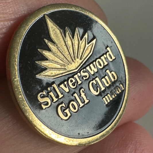 Vintage Silversword Golf Club Maui Lapel Pin Hawaii