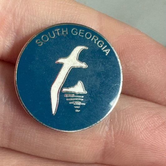 Vintage South Georgia Heritage Trust Albatross Enamel Travel Souvenir Pin