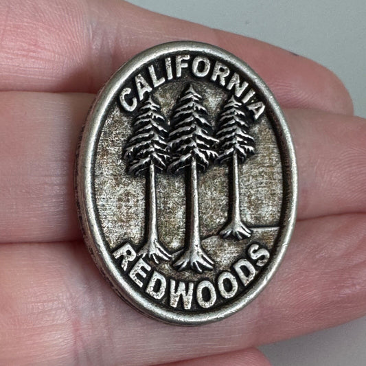 Vintage California Redwoods Tree Souvenir Lapel Pin – California, USA