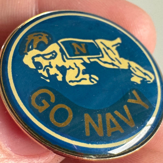 Vintage GO NAVY United States Naval Academy Lapel Pin USNA 