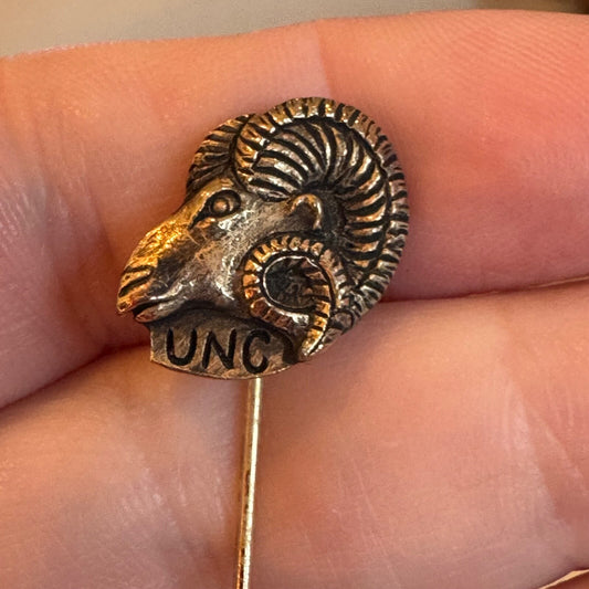 VTG University of North Carolina at Chapel Hill Stick Pin Gold Tone Ram's Head