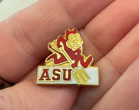 Vintage Arizona State University Sun Devil Enamel Lapel Pin ASU