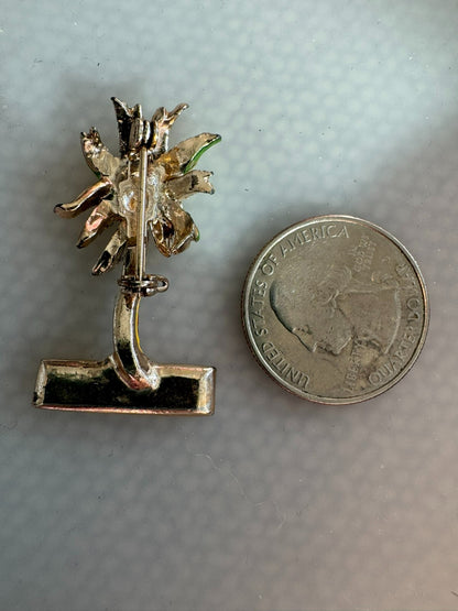 Vintage Florida Souvenir Brooch Pin Palm Tree