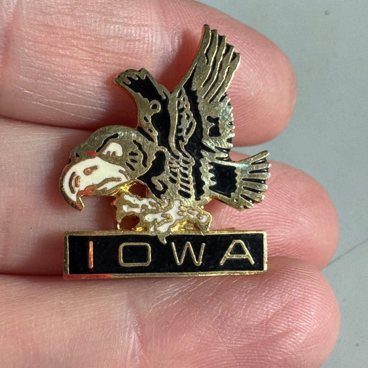 Vintage University of Iowa Hawkeyes Enamel Lapel Pin