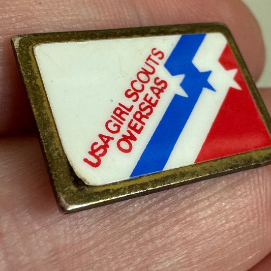 Vintage USA Girl Scouts Overseas Lapel Pin