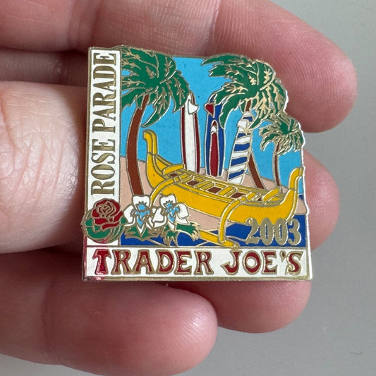 Vintage 2003 Trader Joe's Rose Parade Lapel Pin Bowl