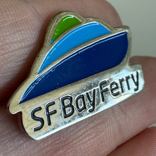 San Francisco SF Bay Ferry Boat Enamel Logo Pin RARE
