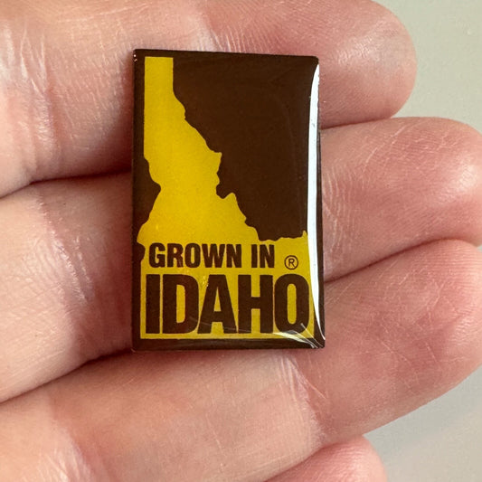 Vintage Grown In Idaho Souvenir Tourist Lapel Pin