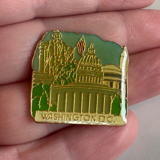 Washington DC Monuments Enamel Pin – Lincoln, Capitol & More