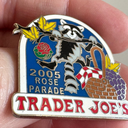 Vintage 2005 Trader Joe's Rose Parade Lapel Pin Bowl Joes RARE