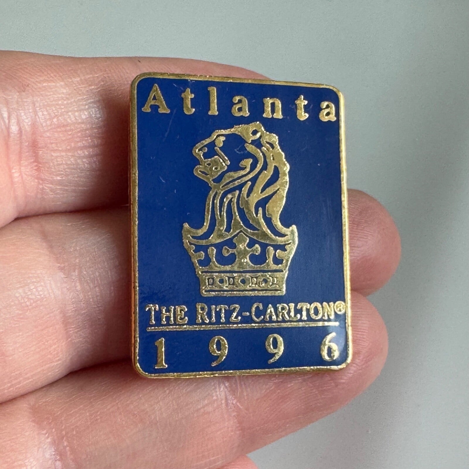 The Ritz-Carlton Atlanta 1996 Hotel Enamel Pin – Gold & Blue