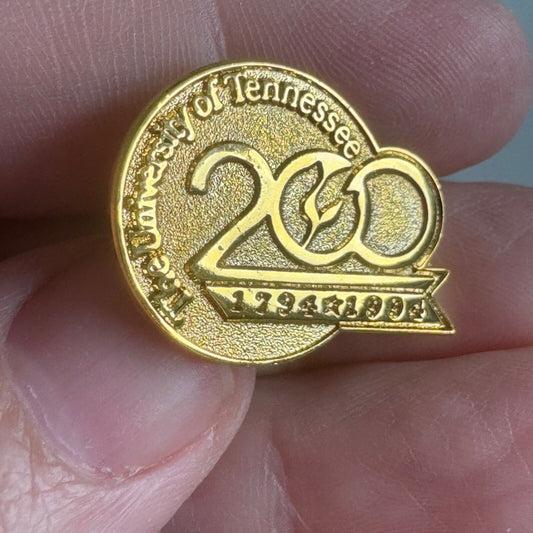 University of Tennessee Volunteers 200th Anniversary 1994 Gold Tone Pin