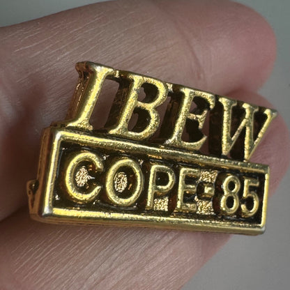 Vintage IBEW COPE-85 Union Lapel Pin 1985 