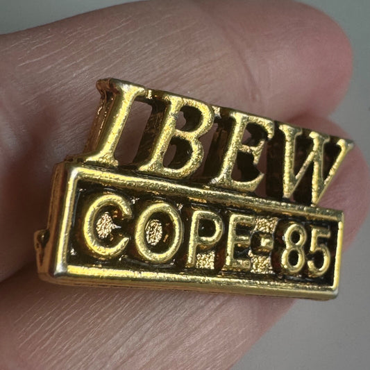 Vintage IBEW COPE-85 Union Lapel Pin 1985 