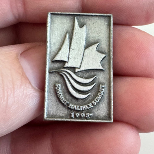 Vintage 1995 Halifax Summit Lapel Pin Pegasus Pewter Sommet G7