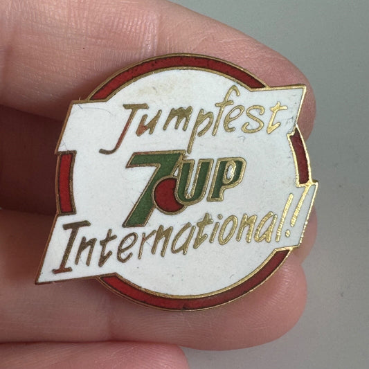 Vintage 7Up Jumpfest International! Lapel Pin Skydiving RARE