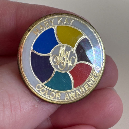 Vintage Mary Kay Color Awareness Lapel Pin Cosmetics