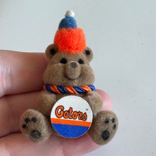 Vintage Florida Gators Bear Plush Button Pin 