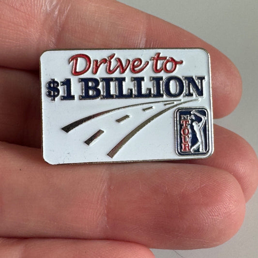 PGA Tour “Drive to $1 Billion” White Enamel Pin Foundation Fundraising Campaign