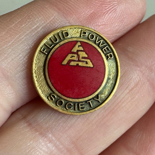 Vintage Fluid Power Society FPS Lapel Pin Pneumatic Hydraulic International
