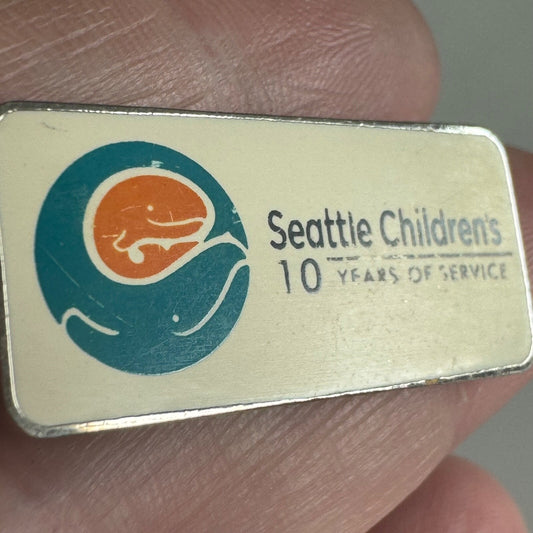 Vintage Seattle Children's 10 Years of Service Lapel Pin 