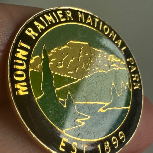 Vintage Mount Rainier National Park Est. 1899 Lapel Pin Washington