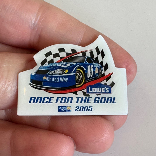 Vintage 2005 Lowe's Race for the Goal United Way Lapel Pin NASCAR