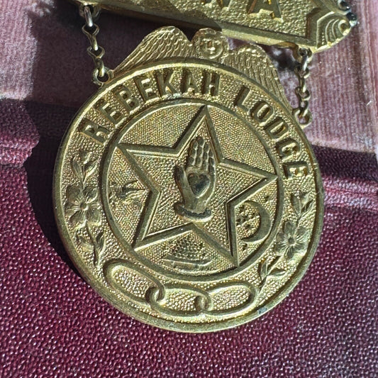 Daughters of REBEKAH IOWA ASSEMBLY MEDAL PAST NOBLE GRAND LODGE 37 Pin IOOF