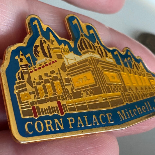 Vintage Corn Palace Mitchell South Dakota Lapel Pin Souvenir Tourist